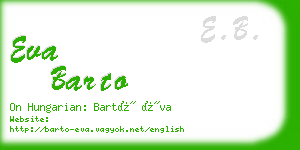 eva barto business card